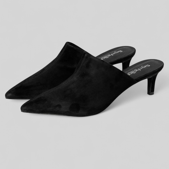 SEYCHELLES-Obsession Mule-black suede-7.5-brand new - Picture 1 of 11